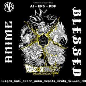 Dragon Ball - Goku Vegeta Broly Trunks - SKU088