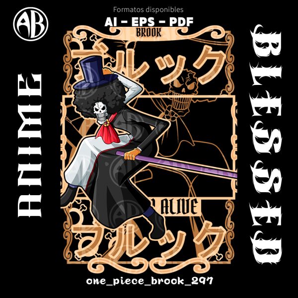 One Piece - Brook - SKU297-Vector - Anime Blessed