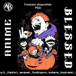 Jujutsu Kaisen - Yuji Itadori Megumi Fushiguro Nobara Kugisaki Satoru Gojo-PSD - SKU1472