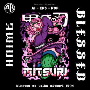 Kimetsu no Yaiba - Mitsuri-Vector - SKU1594