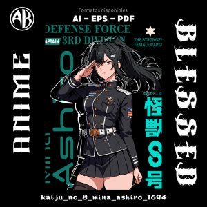 Kaiju No 8 - Mina Ashiro-Vector - SKU1694