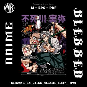 Kimetsu no Yaiba - Sanemi Pilar-Vector - SKU1873