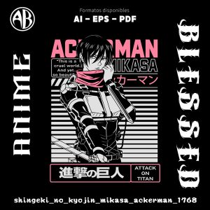 Attack on Titan - Mikasa Ackerman-Vector - SKU1768
