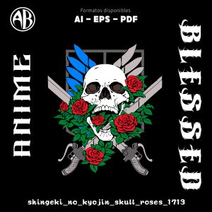 Attack on Titan - Skull Roses-Vector - SKU1713