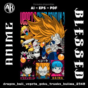 Dragon Ball - Vegeta Goku Trunks Bullma-Vector - SKU2348
