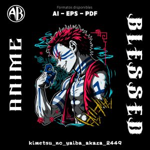 Kimetsu no Yaiba - Akaza-Vector - SKU2449