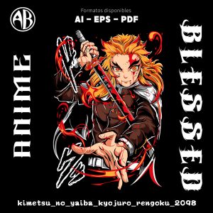 Kimetsu no Yaiba - Kyojuro Rengoku-Vector - SKU2098