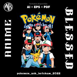 Pokemon - Ash Ketchum-Vector - SKU2022
