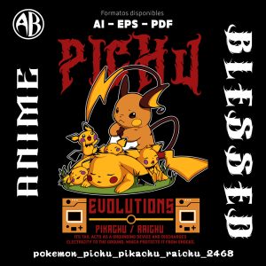 Pokemon - Pichu Pikachu Raichu-Vector - SKU2468