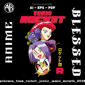 Pokemon - Team Rocket Jessie James Meowth-Vector - SKU2538
