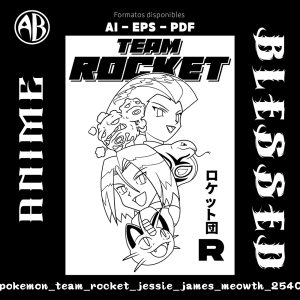 Pokemon - Team Rocket Jessie James Meowth-Vector - SKU2540