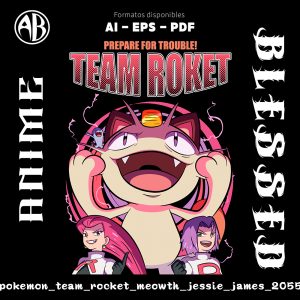 Pokemon - Team Rocket Meowth Jessie James-Vector - SKU2055