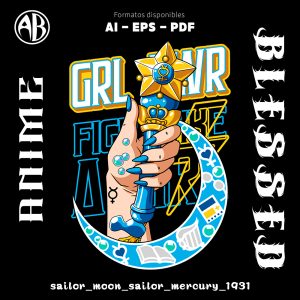 Sailor Moon - Sailor Mercury-Vector - SKU1931