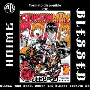 Chainsaw Man - Denji Power Aki Himeno Pochita-PSD - SKU2677