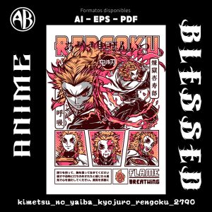Kimetsu no Yaiba - Kyojuro Rengoku-Vector - SKU2790