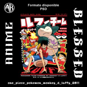 One Piece - Pokemon Monkey D Luffy-PSD - SKU2811