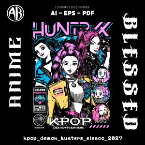 Kpop Demon Hunters - Elenco-Vector - SKU2827