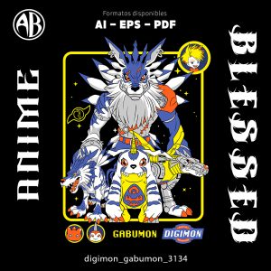 Digimon - Gabumon-Vector - SKU3134