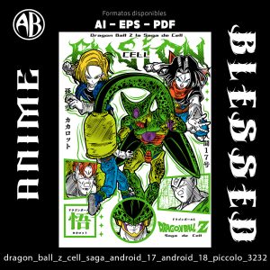 Dragon Ball - Z Cell Saga Android 17 Android 18 Piccolo-Vector - SKU3232