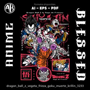 Dragon Ball - Z Vegeta Frieza Goku Muerte Krillin-Vector - SKU3233