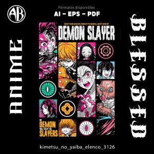 Kimetsu no Yaiba - Elenco-Vector - SKU3126