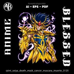 Saint Seiya - Death Mask Cancer Mascara Muerte-Vector - SKU3125
