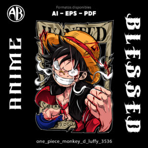 One Piece - Monkey D Luffy-Vector - SKU3536