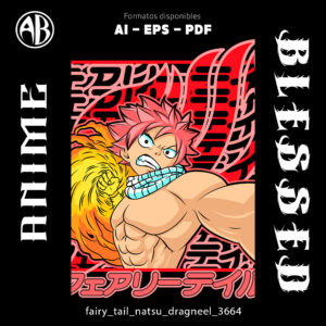 Fairy Tail - Natsu Dragneel-Vector - SKU3664