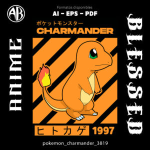 Pokemon - Charmander-Vector - SKU3819